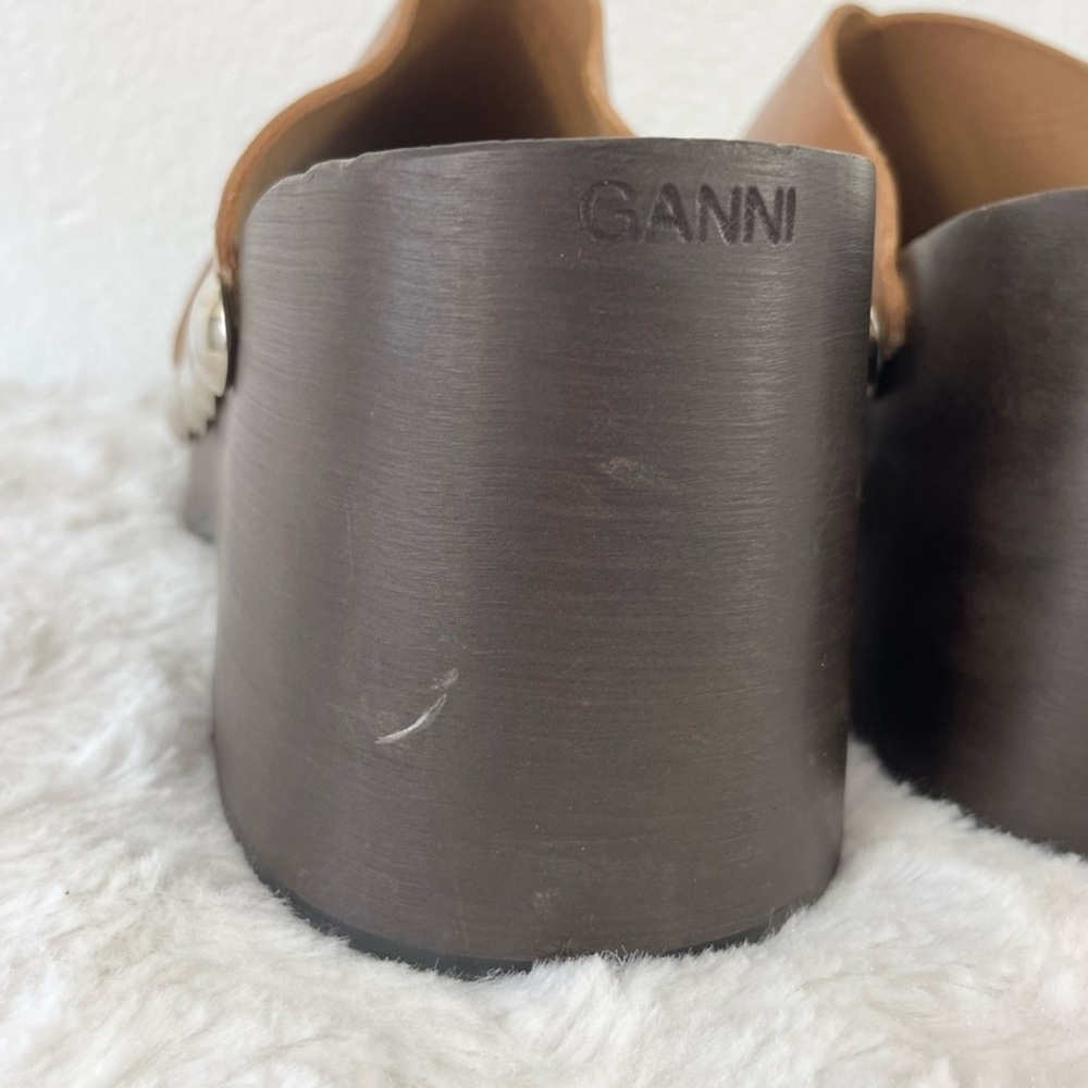 Ganni Stud detail open toe Women's Clogs sandals - Picture 7 of 9